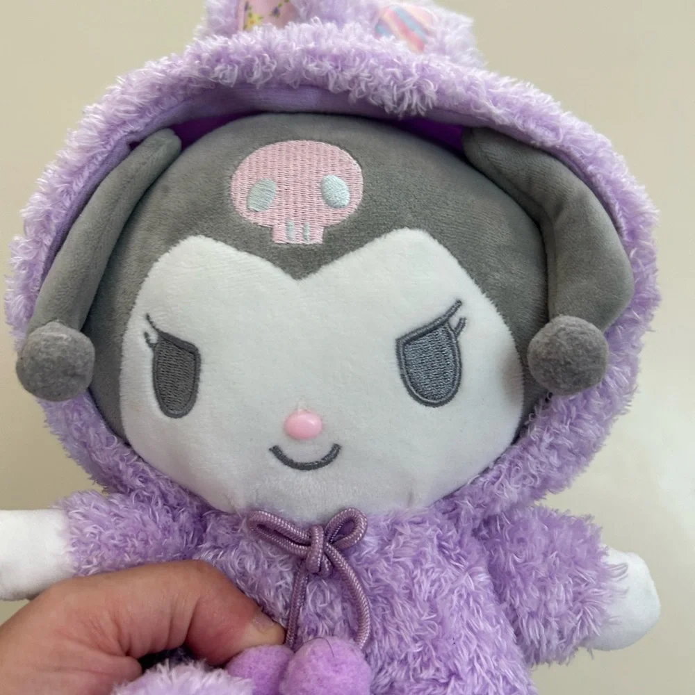 NWT Sanrio Smiles Kuromi Plush 2022 Easter Rabbit Ear Hoodie 9” My Melody
